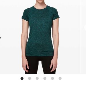 Size 10 luluemon swiftly tech t shirt blue